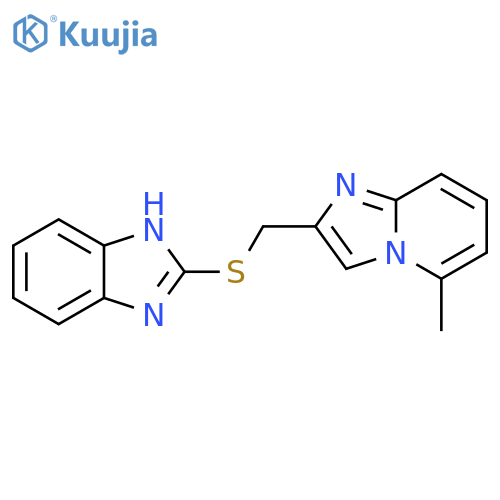 2-({5-methylimidazo1,2-apyridin-2-yl}methyl)sulfanyl-1H-1,3-benzodiazole structure