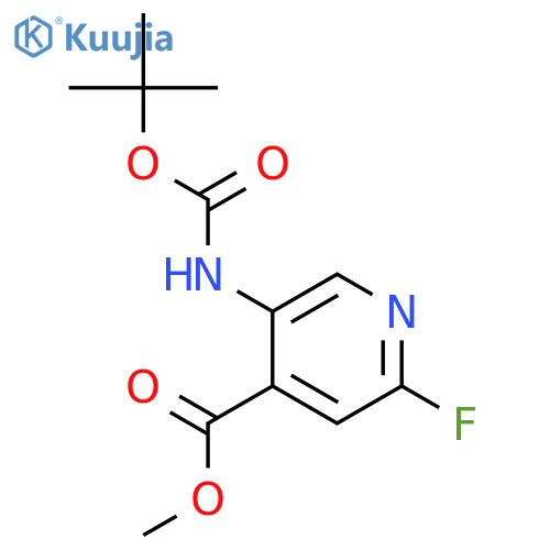 methyl 5-{[(tert-butoxy)carbonyl]amino}-2-fluoropyridine-4-carboxylate structure
