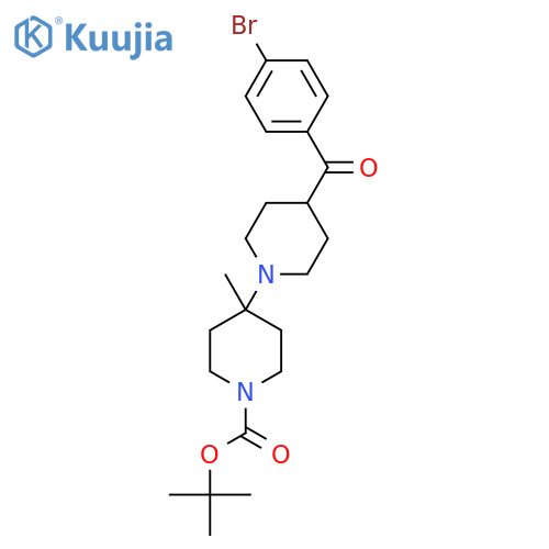 Tert-butyl 4-[4-(4-bromobenzoyl)piperidin-1-yl]-4-methylpiperidine-1-carboxylate structure