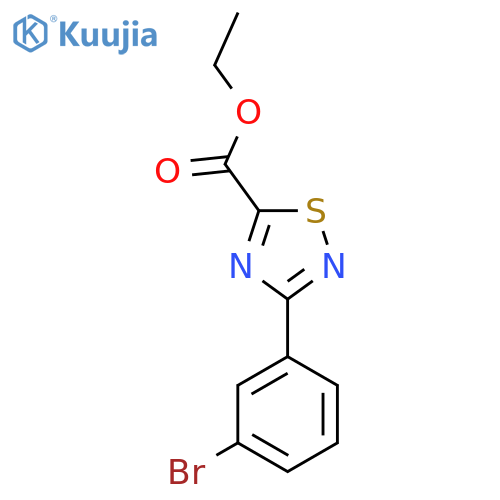ethyl 3-(3-bromophenyl)-1,2,4-thiadiazole-5-carboxylate structure