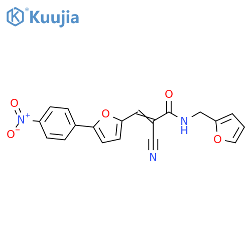 (2E)-2-cyano-N-[(furan-2-yl)methyl]-3-[5-(4-nitrophenyl)furan-2-yl]prop-2-enamide structure