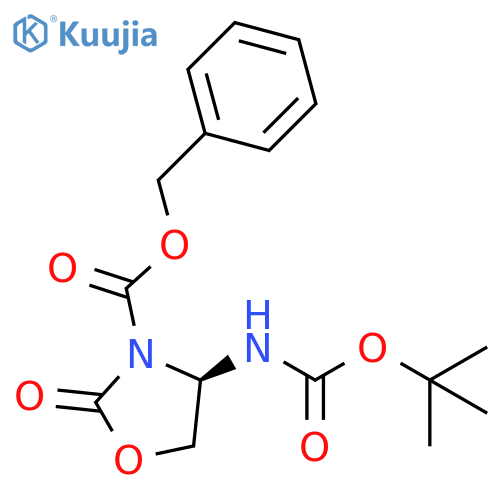 (R)-Benzyl 4-((Tert-Butoxycarbonyl)Amino)-2-Oxooxazolidine-3-Carboxylate structure