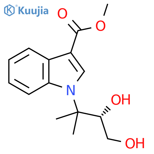 1H-Indole-3-carboxylic acid, 1-[(2S)-2,3-dihydroxy-1,1-dimethylpropyl]-, methyl ester structure
