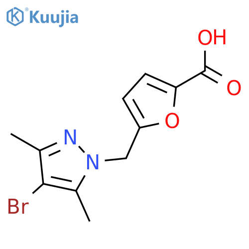 5-(4-Bromo-3,5-dimethyl-1H-pyrazol-1-yl)methyl-2-furoic Acid structure