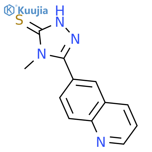 3H-1,2,4-Triazole-3-thione,2,4-dihydro-4-methyl-5-(6-quinolinyl)- structure