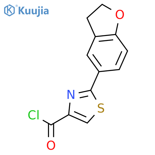 2-(2,3-DIHYDRO-1-BENZOFURAN-5-YL)THIAZOLE-4-CARBONYL CHLORIDE structure