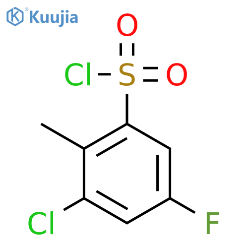 3-Chloro-5-fluoro-2-methylbenzene sulfonyl chloride structure