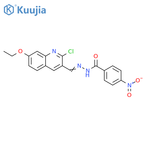 N'-(1E)-(2-chloro-7-ethoxyquinolin-3-yl)methylidene-4-nitrobenzohydrazide structure