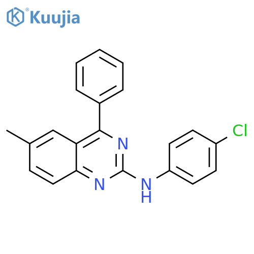 N-(4-chlorophenyl)-6-methyl-4-phenylquinazolin-2-amine structure