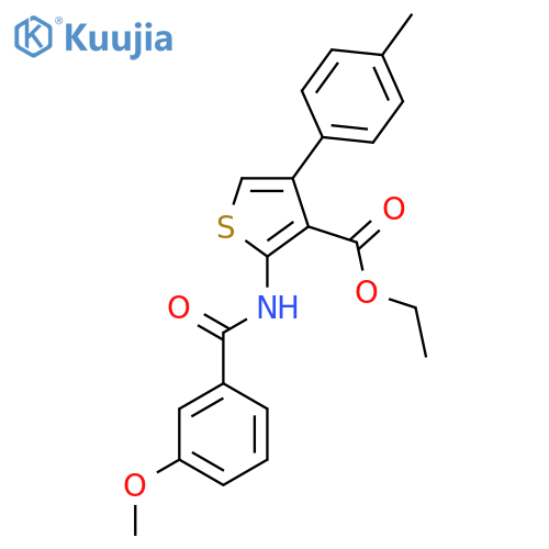 ethyl 2-(3-methoxybenzamido)-4-(4-methylphenyl)thiophene-3-carboxylate structure
