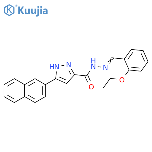 N'-(1E)-(2-ethoxyphenyl)methylidene-3-(naphthalen-2-yl)-1H-pyrazole-5-carbohydrazide structure