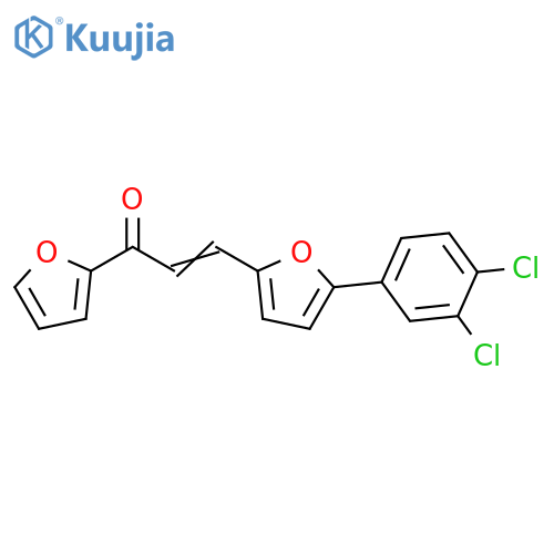 (2E)-3-[5-(3,4-dichlorophenyl)furan-2-yl]-1-(furan-2-yl)prop-2-en-1-one structure