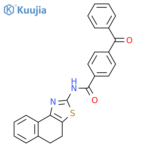 4-benzoyl-N-{4H,5H-naphtho1,2-d1,3thiazol-2-yl}benzamide structure
