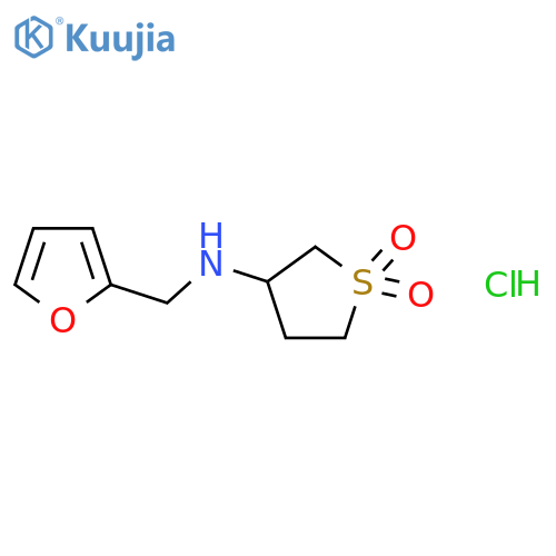 3-{[(furan-2-yl)methyl]amino}-1λ?-thiolane-1,1-dione hydrochloride structure