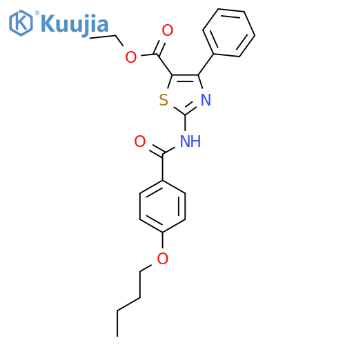 ethyl 2-(4-butoxybenzamido)-4-phenyl-1,3-thiazole-5-carboxylate structure