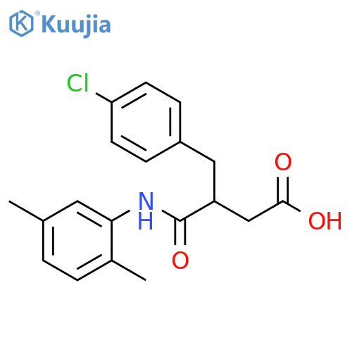 4-(4-chlorophenyl)-3-(2,5-dimethylphenyl)carbamoylbutanoic acid structure