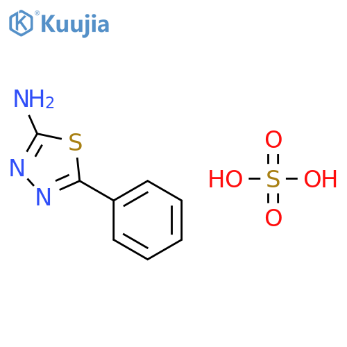 2-Amino-5-phenyl-1,3,4-thiadiazole sulfate salt structure