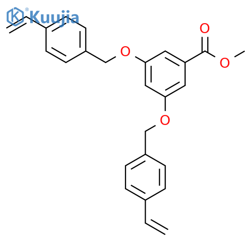 Benzoic acid, 3,5-bis[(4-ethenylphenyl)methoxy]-, methyl ester structure