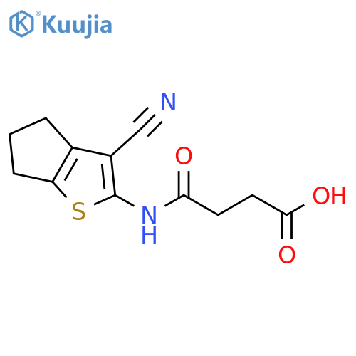 3-({3-cyano-4H,5H,6H-cyclopenta[b]thiophen-2-yl}carbamoyl)propanoic acid structure