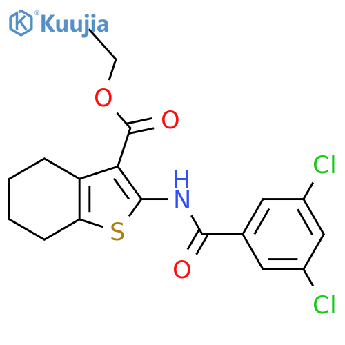 ethyl 2-(3,5-dichlorobenzamido)-4,5,6,7-tetrahydro-1-benzothiophene-3-carboxylate structure