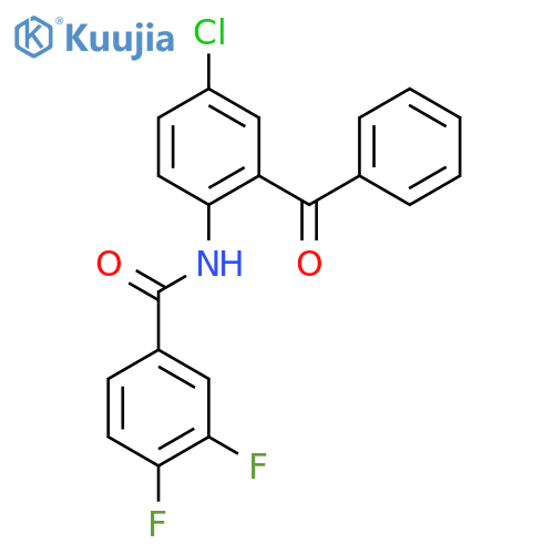 N-(2-Benzoyl-4-chlorophenyl)-3,4-difluorobenzamide structure