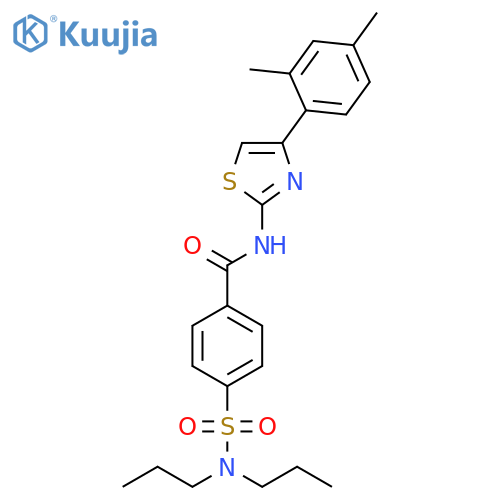 N-[4-(2,4-dimethylphenyl)-1,3-thiazol-2-yl]-4-(dipropylsulfamoyl)benzamide structure