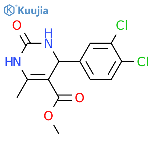 methyl 4-(3,4-dichlorophenyl)-6-methyl-2-oxo-1,2,3,4-tetrahydropyrimidine-5-carboxylate structure