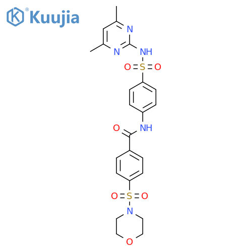N-{4-(4,6-dimethylpyrimidin-2-yl)sulfamoylphenyl}-4-(morpholine-4-sulfonyl)benzamide structure