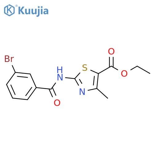 ethyl 2-(3-bromobenzamido)-4-methyl-1,3-thiazole-5-carboxylate structure