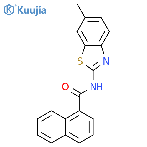 N-(6-methyl-1,3-benzothiazol-2-yl)naphthalene-1-carboxamide structure