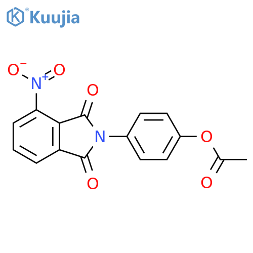 4-(4-nitro-1,3-dioxo-2,3-dihydro-1H-isoindol-2-yl)phenyl acetate structure