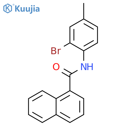 N-(2-bromo-4-methylphenyl)naphthalene-1-carboxamide structure