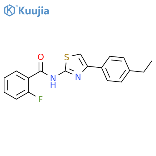 N-4-(4-ethylphenyl)-1,3-thiazol-2-yl-2-fluorobenzamide structure
