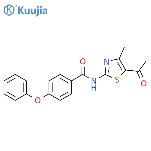 N-(5-acetyl-4-methyl-1,3-thiazol-2-yl)-4-phenoxybenzamide structure