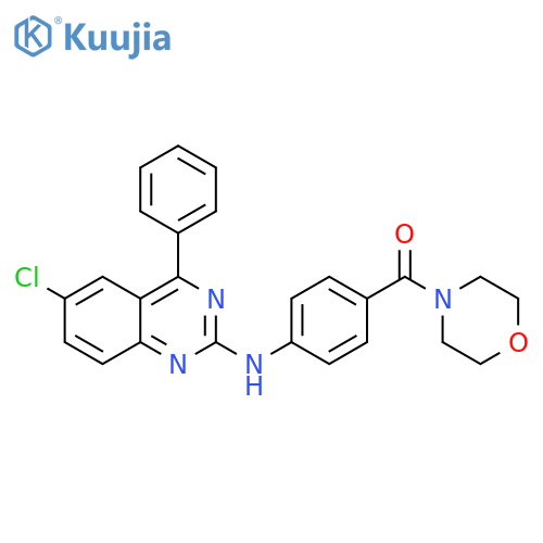 6-chloro-N-4-(morpholine-4-carbonyl)phenyl-4-phenylquinazolin-2-amine structure