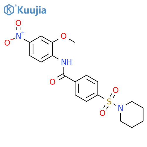 N-(2-methoxy-4-nitrophenyl)-4-(piperidine-1-sulfonyl)benzamide structure