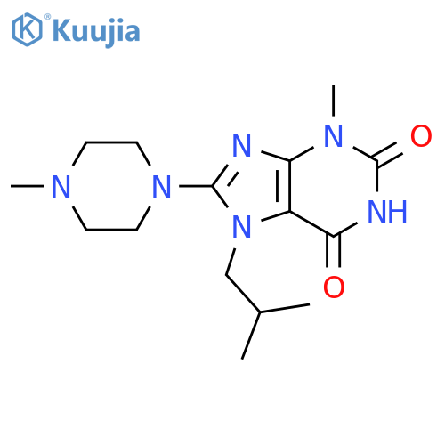 7-isobutyl-3-methyl-8-(4-methylpiperazin-1-yl)-3,7-dihydro-1H-purine-2,6-dione structure