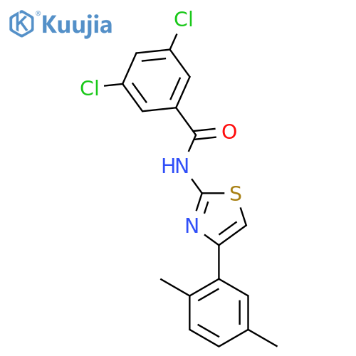 3,5-dichloro-N-4-(2,5-dimethylphenyl)-1,3-thiazol-2-ylbenzamide structure