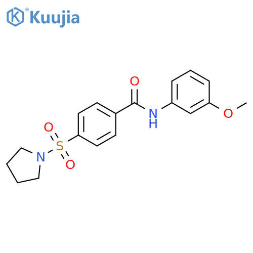N-(3-methoxyphenyl)-4-(pyrrolidine-1-sulfonyl)benzamide structure