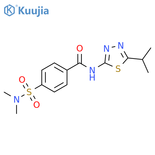 4-(dimethylsulfamoyl)-N-5-(propan-2-yl)-1,3,4-thiadiazol-2-ylbenzamide structure