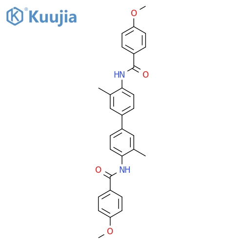 4-methoxy-N-4'-(4-methoxybenzamido)-3,3'-dimethyl-1,1'-biphenyl-4-ylbenzamide structure