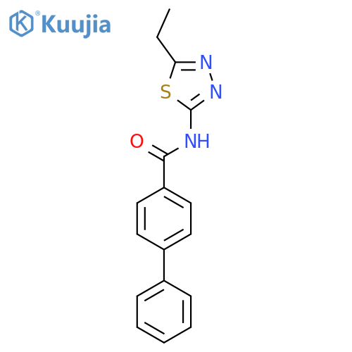N-(5-ethyl-1,3,4-thiadiazol-2-yl)-1,1'-biphenyl-4-carboxamide structure