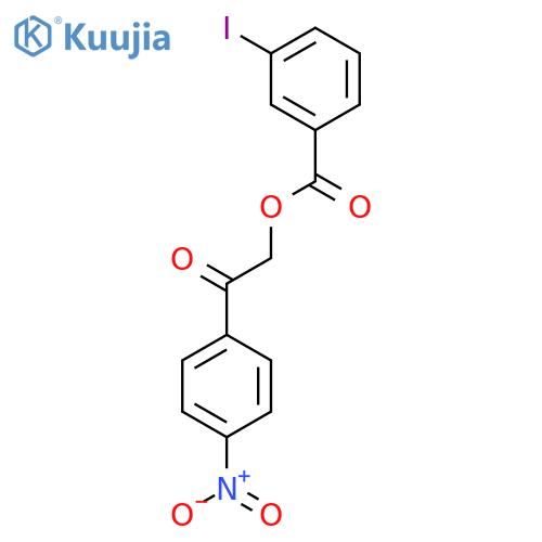 2-(4-nitrophenyl)-2-oxoethyl 3-iodobenzoate structure