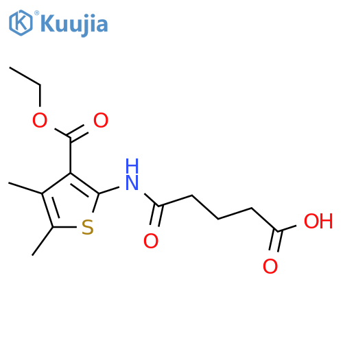 4-{3-(ethoxycarbonyl)-4,5-dimethylthiophen-2-ylcarbamoyl}butanoic acid structure