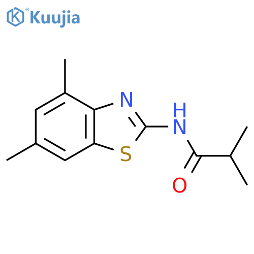 N-(4,6-dimethyl-1,3-benzothiazol-2-yl)-2-methylpropanamide structure
