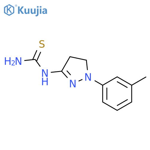 1-(3-methylphenyl)-4,5-dihydro-1H-pyrazol-3-ylthiourea structure