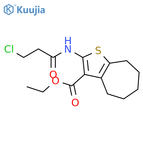 ethyl 2-(3-chloropropanamido)-4H,5H,6H,7H,8H-cycloheptabthiophene-3-carboxylate structure