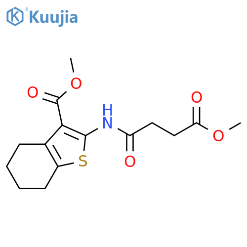 methyl 2-(4-methoxy-4-oxobutanamido)-4,5,6,7-tetrahydro-1-benzothiophene-3-carboxylate structure