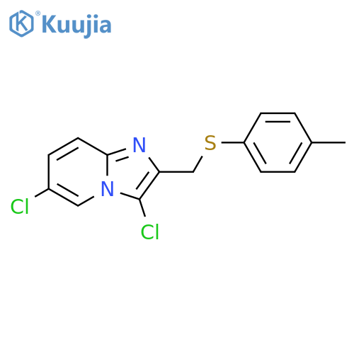 3,6-dichloro-2-{(4-methylphenyl)sulfanylmethyl}imidazo1,2-apyridine structure