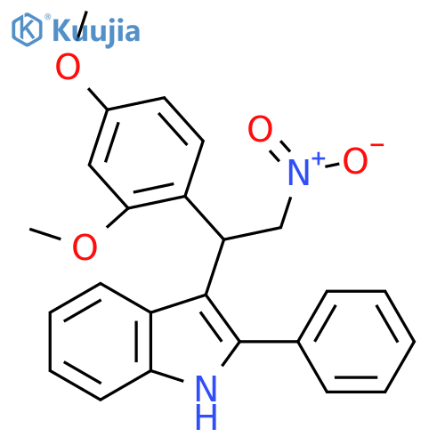 3-[1-(2,4-dimethoxyphenyl)-2-nitroethyl]-2-phenyl-1H-indole structure